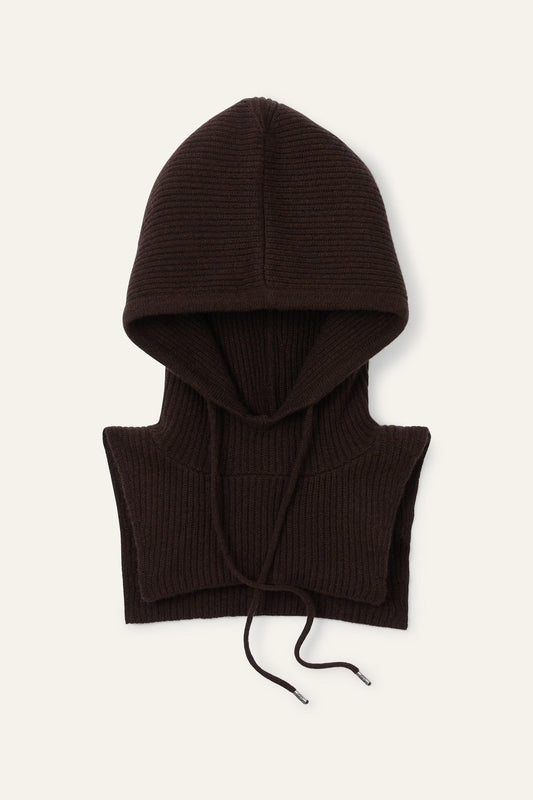 ba&sh Hooded Neck Warmer Cadetto Brown