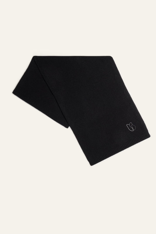 ba&sh Long Knitted Scarf Comie Black