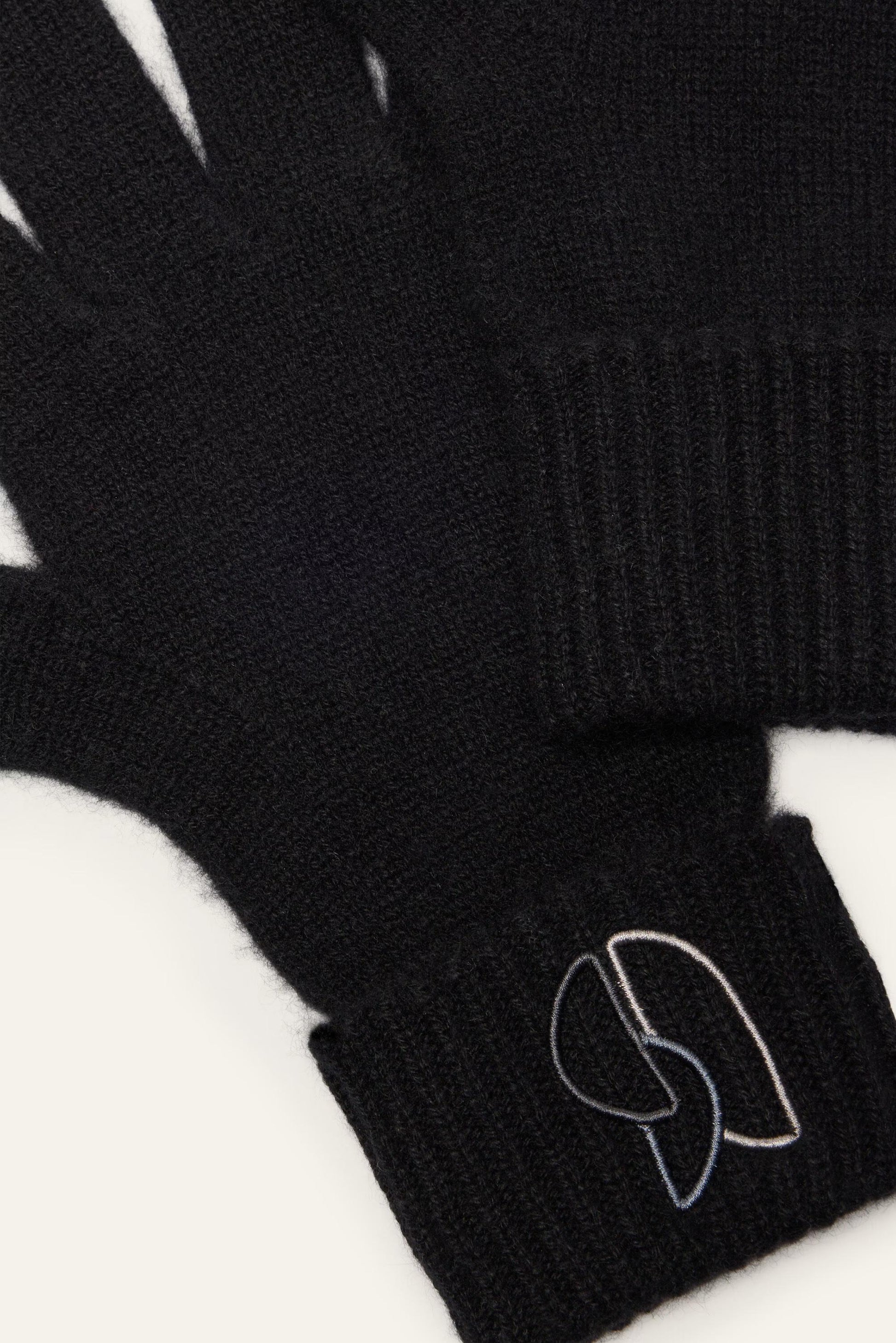 ba&sh Knitted Gloves Cimon Black