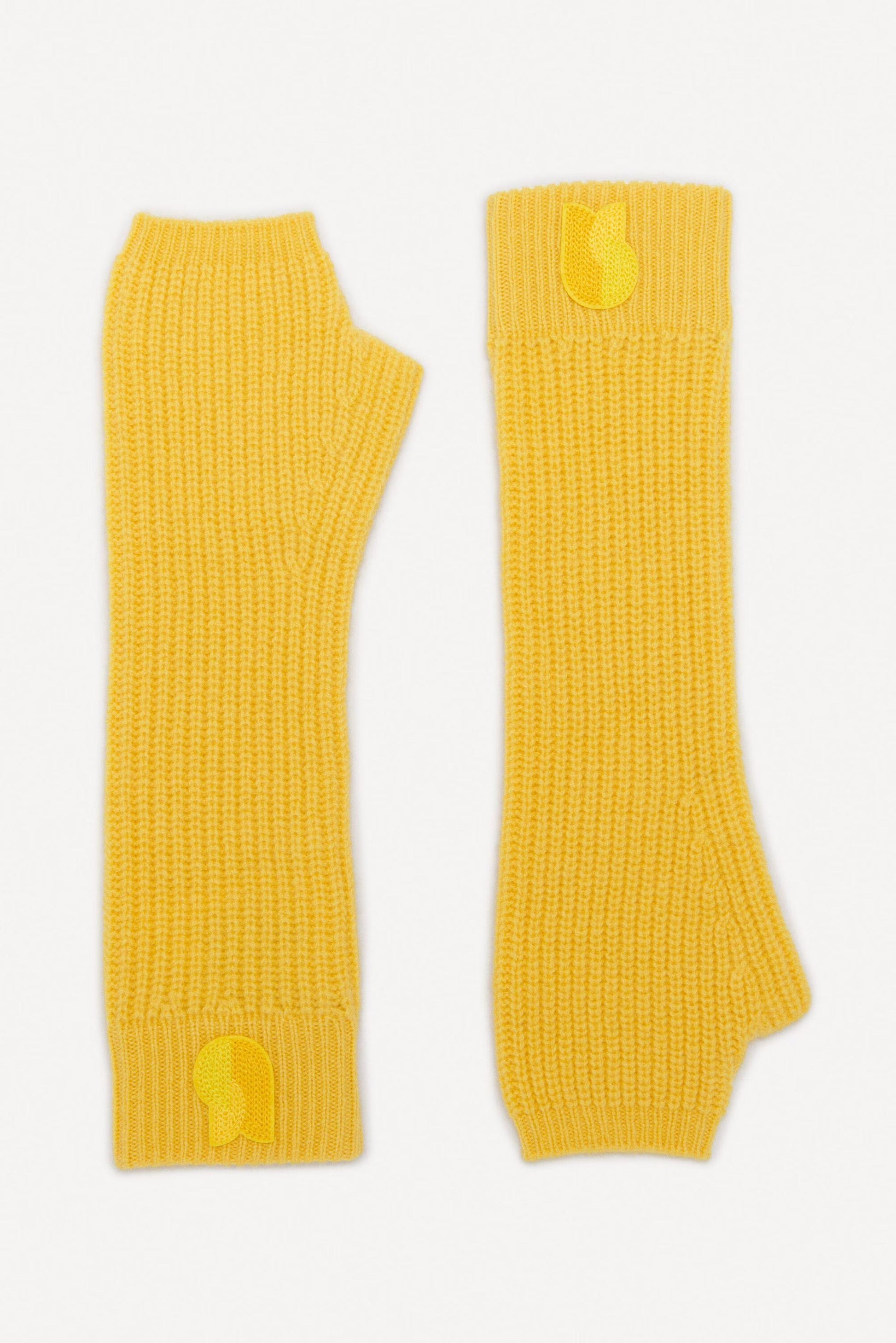 ba&sh Long Mittens Moon Yellow