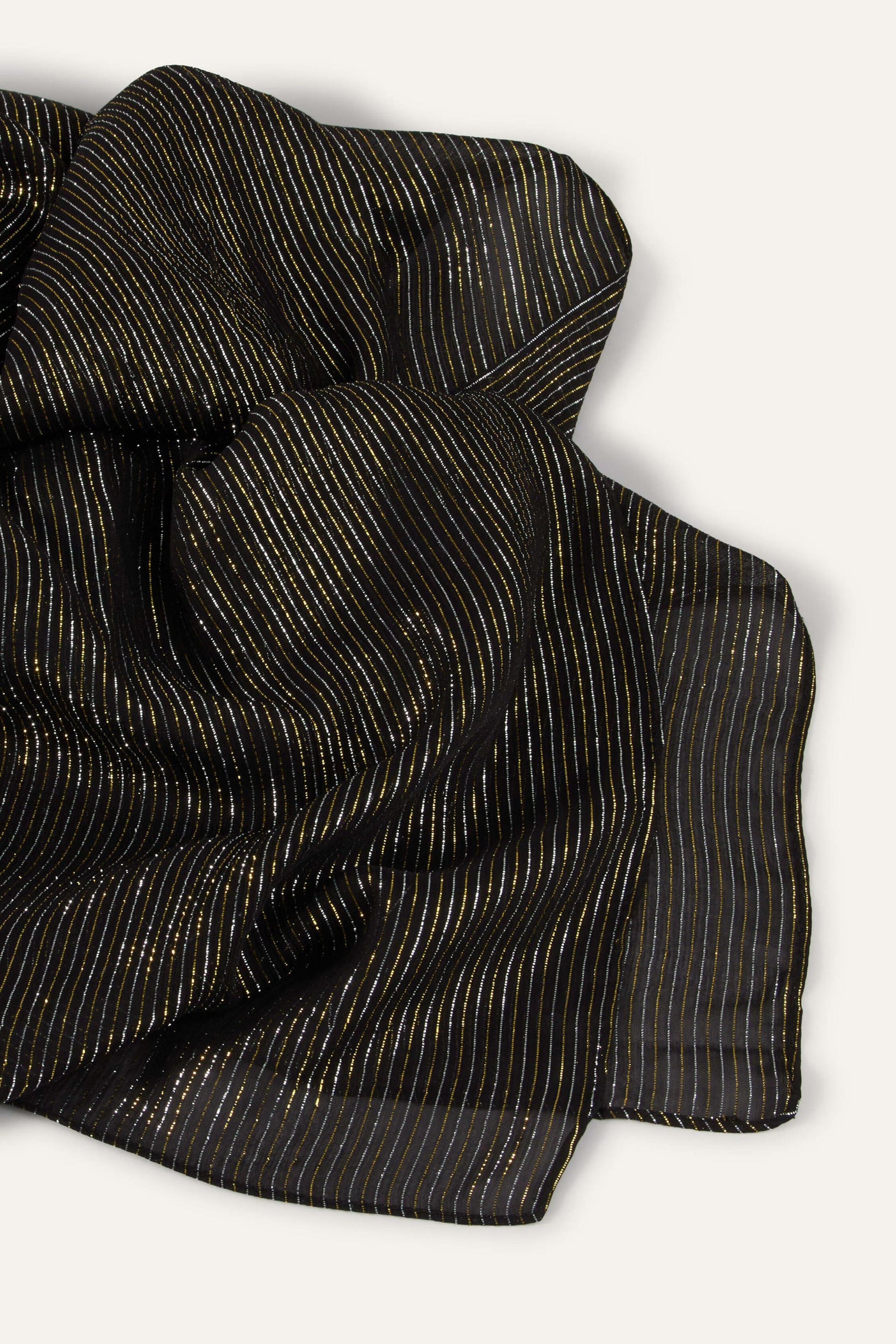 ba&sh Metallic Scarf Cloe Black